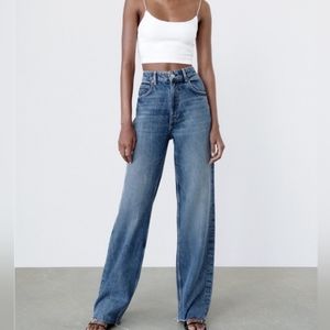Zara wide leg jeans 6688/023 blue size 8 (US)
